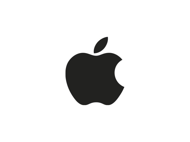 Logo Design Beispiel Apple – reduzierte Bildmarke in Form eines angebissenen Apfels