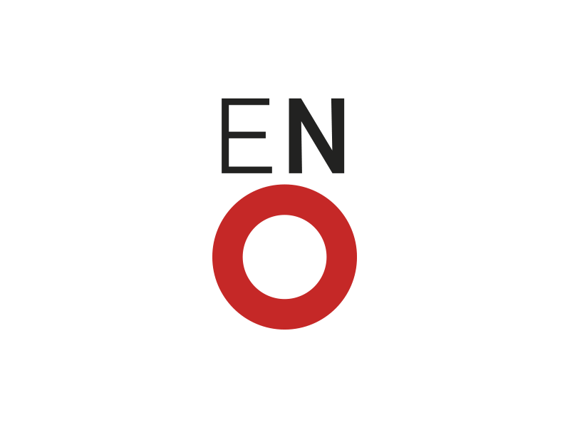 Logo-Entwicklung English National Opera – typografische Wortmarke mit rotem O