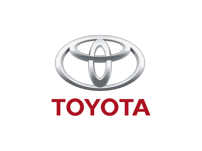 Logo Design Beispiel Toyota – Wort-Bildmarke mit verschlungenen Ovalen